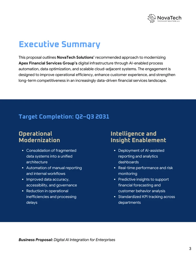 Enterprise Business Proposal Template - Pagina 3