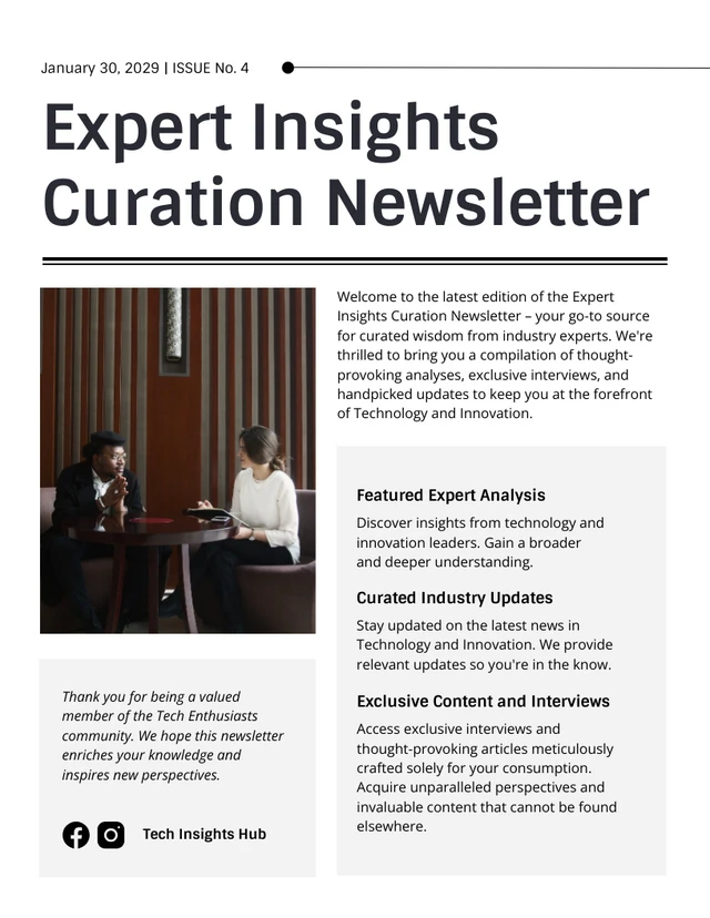 Expert Insights Curation Newsletter Template