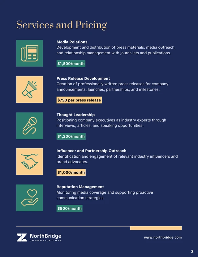 Public Relations Proposal Template - صفحة 3