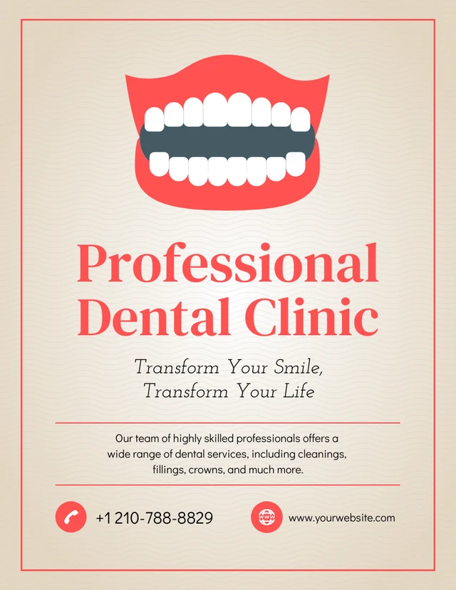 Professional Dental Clinic Poster Template