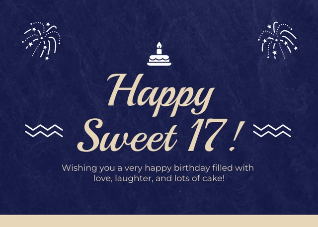 Navy And Gold Simple Modern Luxury Happy Birthday Postcard - Page 1