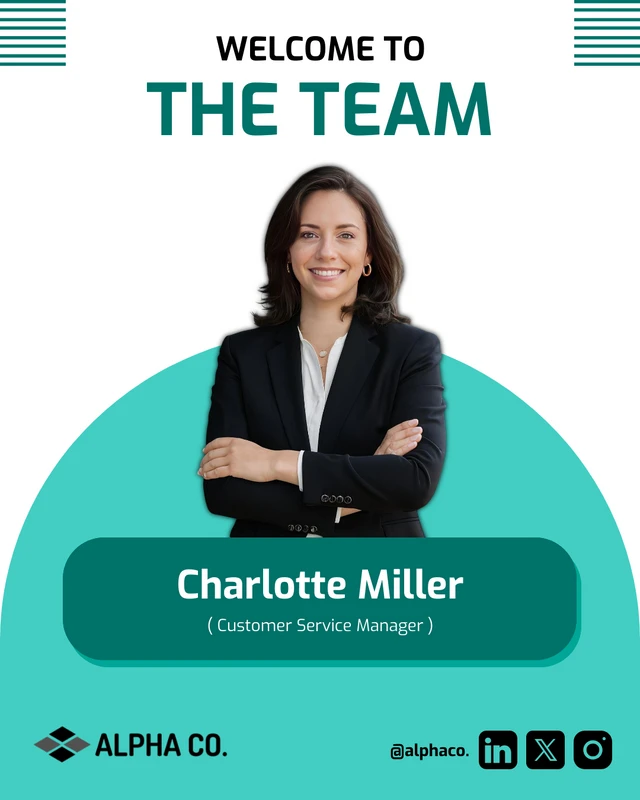 New Hire Announcement LinkedIn Social Media Template New Hire Announcement LinkedIn Social Media Template