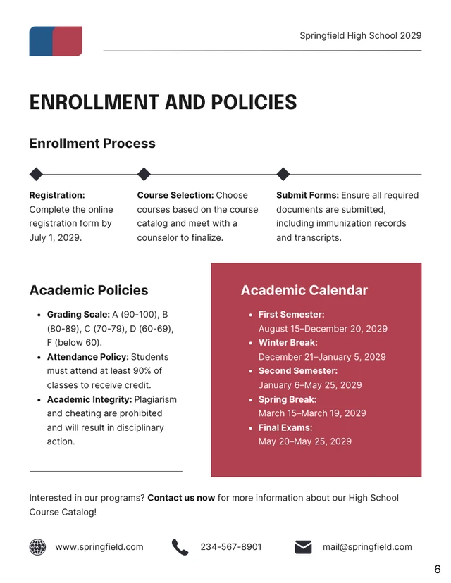 High School Course Catalog Template - Pagina 6