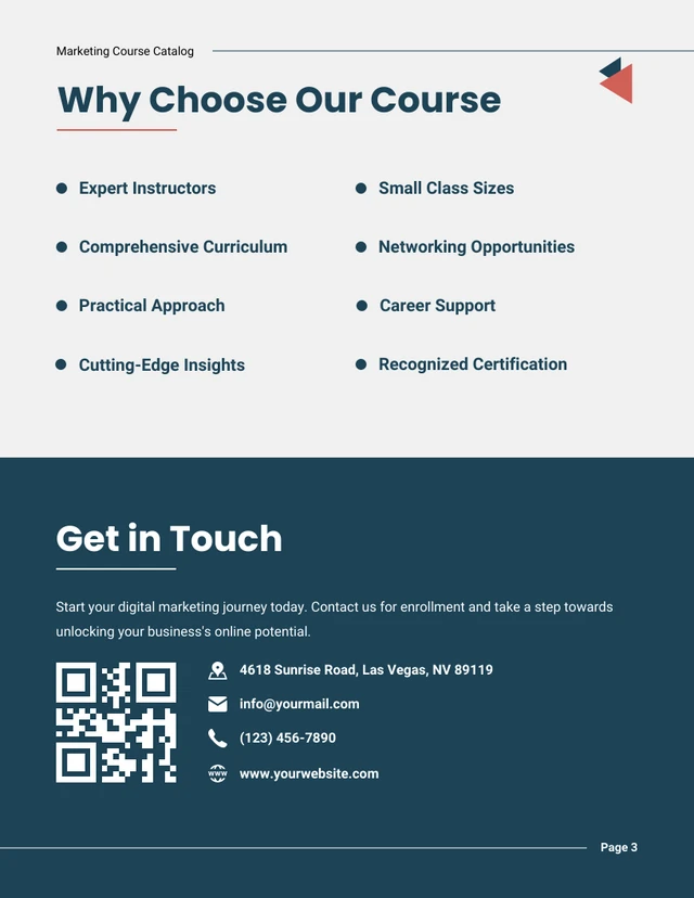 Blue Red Modern Digital Marketing Course Catalog - Page 3