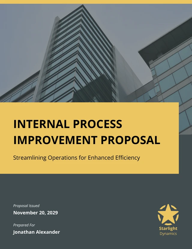Internal Process Improvement Proposal - Page 1