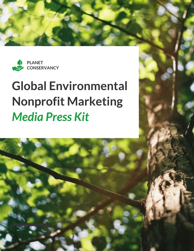 Nonprofit Environmental Media Press Kit - Page 1