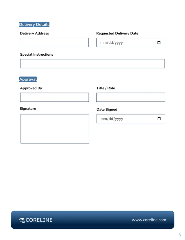Purchase Order Form Template - Seite 3