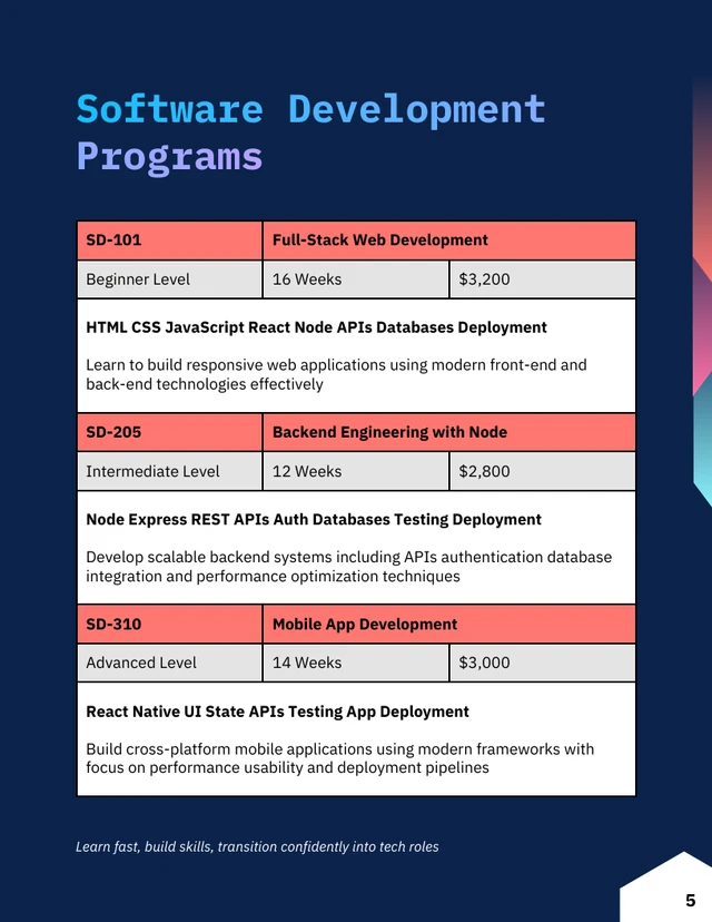 Tech Career Switch Course Catalog - صفحة 5