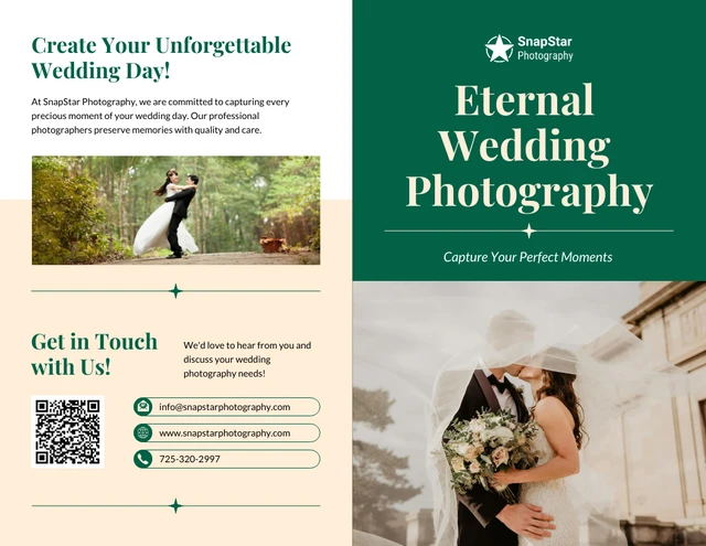 Wedding Photography Brochure Template - page 1