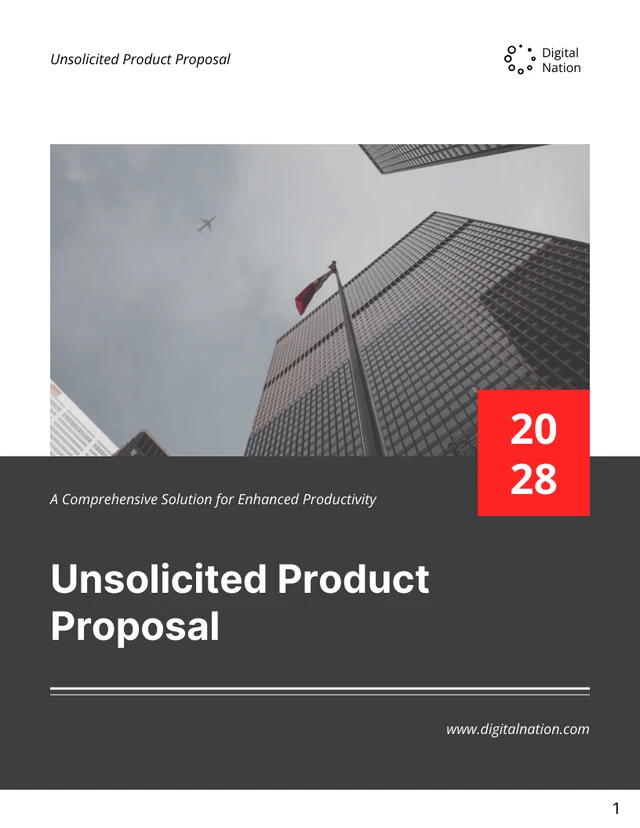 Red Unsolicited Product Proposal - Page 1