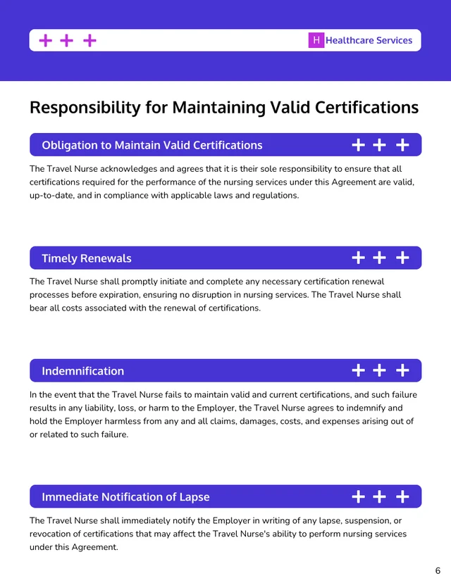 Travel Nurse Contract Template - Pagina 6