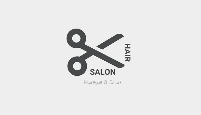 Simple Modern Hair Salon Business Card - Seite 1