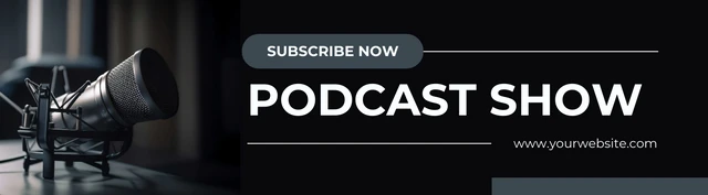 Black Minimalist Podcast Show YouTube Banner