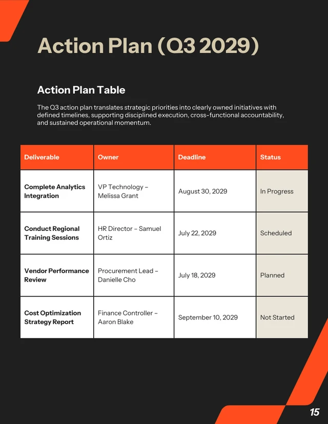 Executive Management Report Template - Seite 15