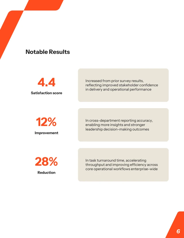 Executive Management Report Template - Seite 6