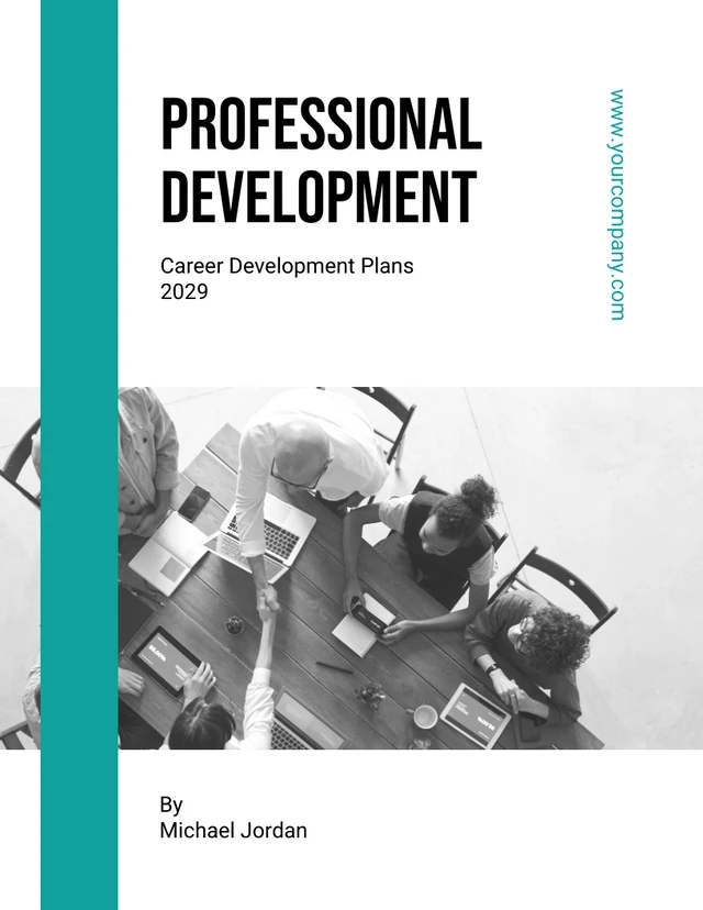 White And Teal Modern Elegant Career Professional Development Plans - Page 1