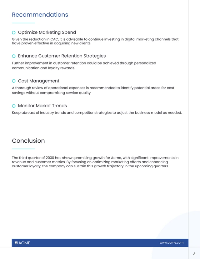 Business Intelligence Report Requirements Template - page 3