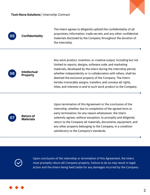 Internship Contract Template - Pagina 2