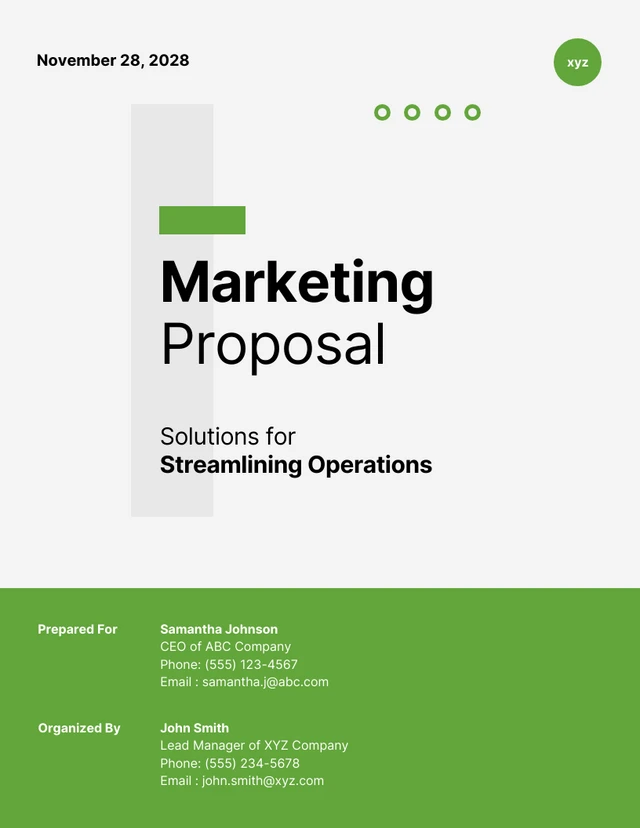 Unsolicited Marketing Proposal - Page 1