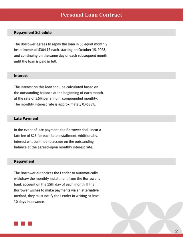 Professional Red Loan Contracts - Page 2