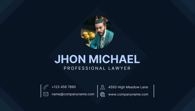 Navy Modern Geometric Professional Lawyer Business Card - Page 2