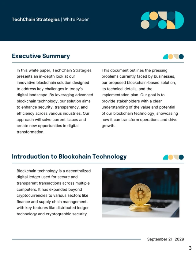 Blockchain White Paper Template - page 3