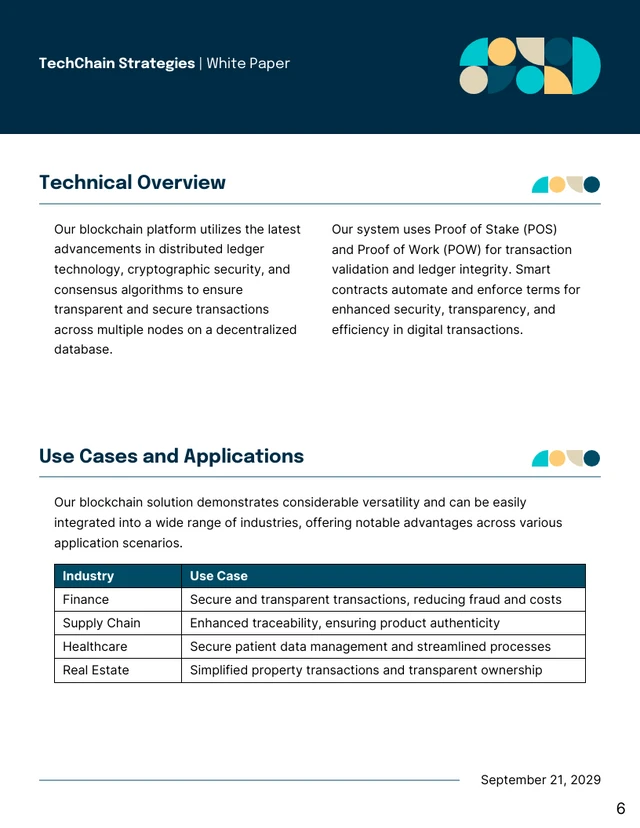 Blockchain White Paper Template - Página 6