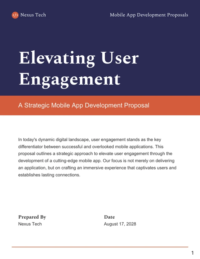 Mobile App Development Proposals - Page 1