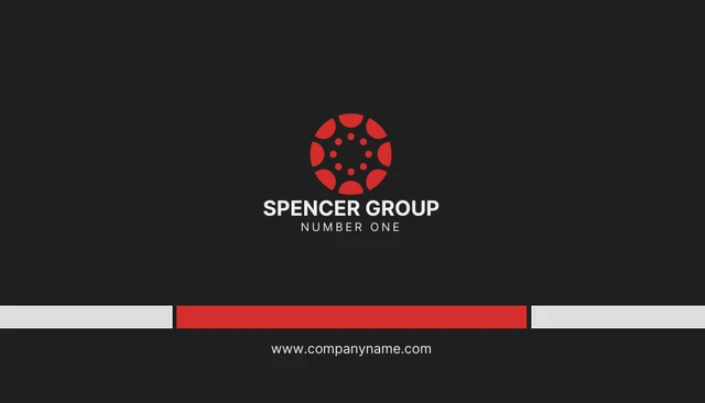 Black Red And Light Grey Modern Professional Business Card - page 1
