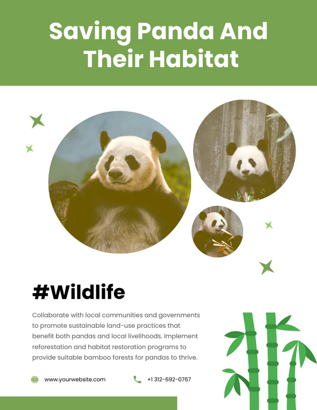 Green flayer Wildlife Protection Animals Template