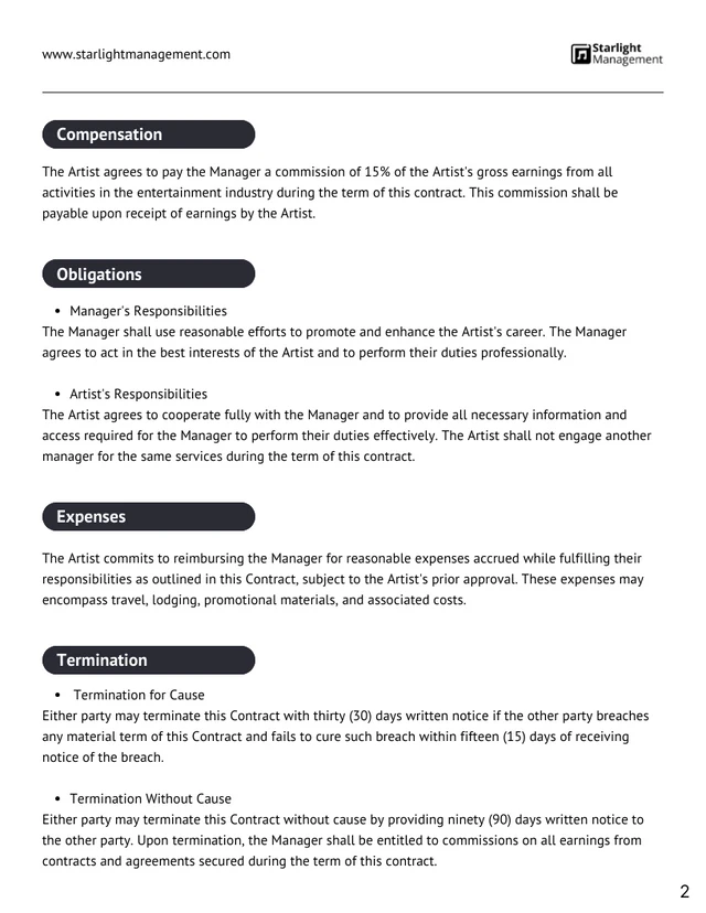 Music Video Production Contract Template - Seite 2