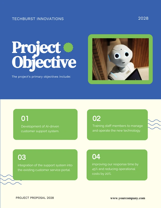 Blue And Green Simple Project Proposal - Page 2