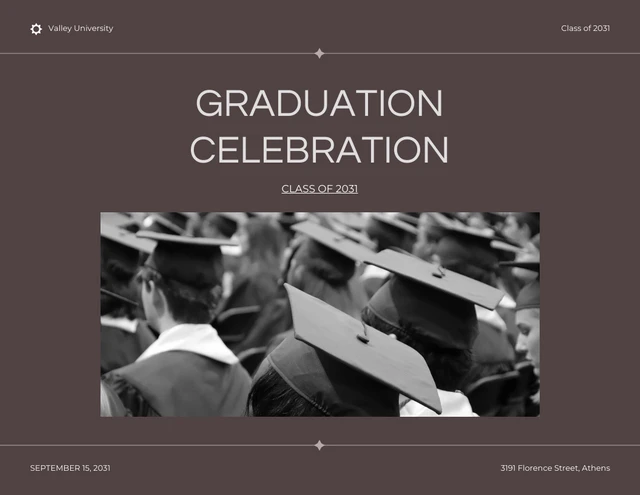 Brown and Cream Minimalist Graduation Presentation - Page 1