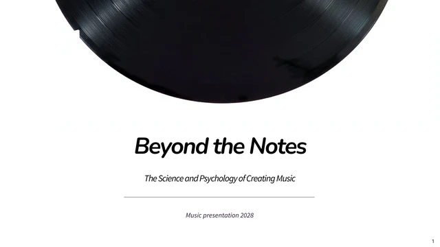 Simple Black Music Presentation - page 1