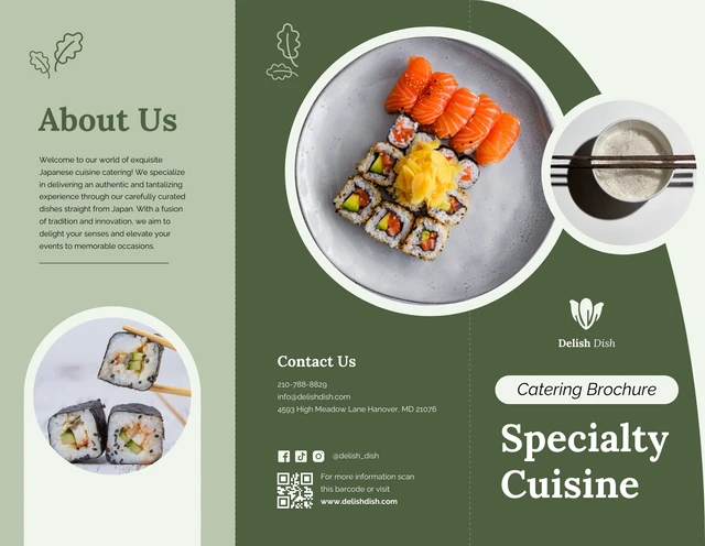Specialty Cuisine Catering Brochure - Page 1