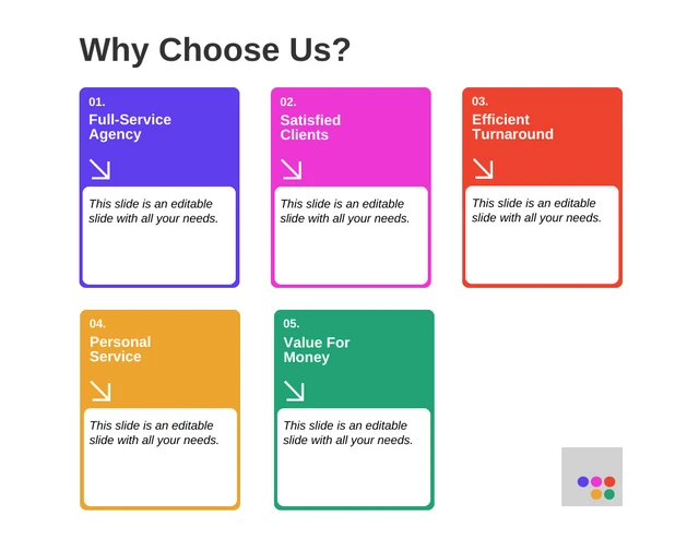 Why Choose Us 5 Whys Diagram Template