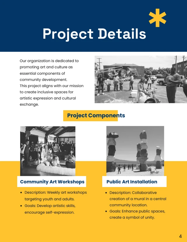 Blue and Yellow Art and Culture Grant Proposals - Page 4