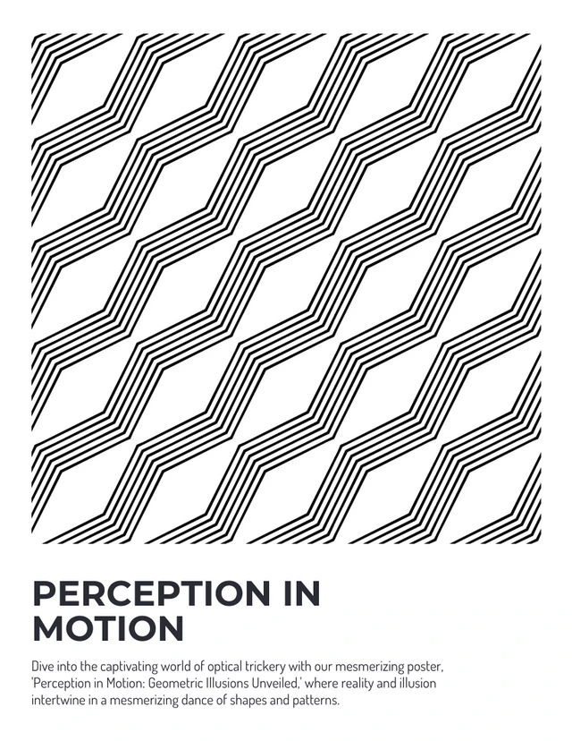 White Minimalist Geometric Poster Template