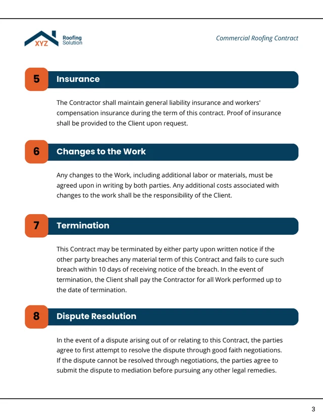 Commercial Roofing Contract Template - Pagina 3