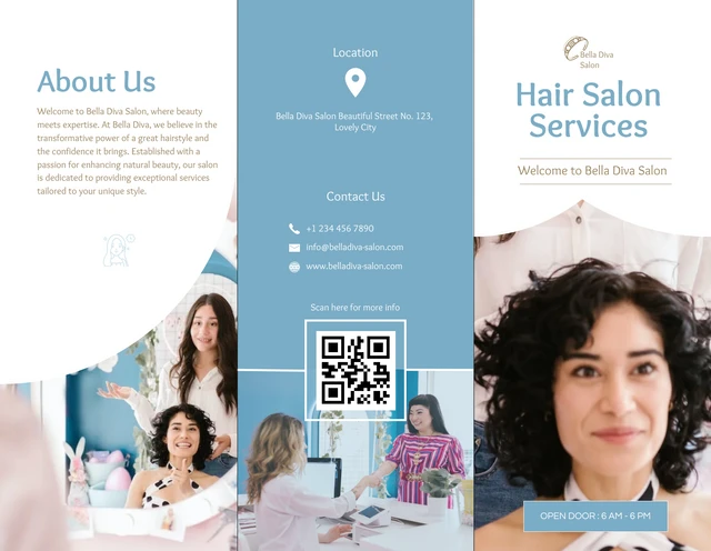 Hair Salon Services Brochure - Page 1