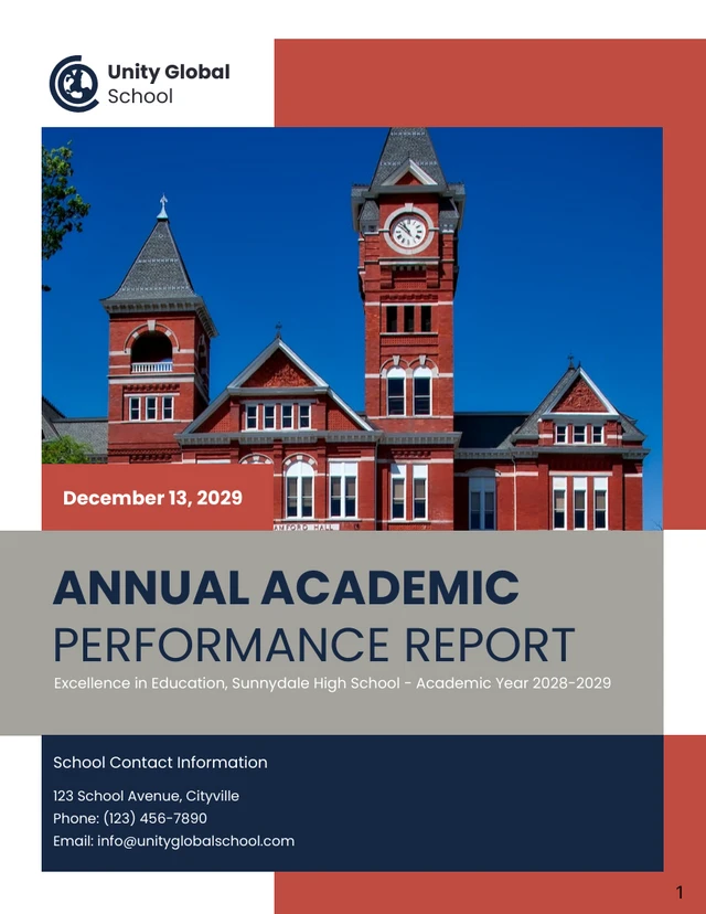Annual Academic Performance Report - Page 1