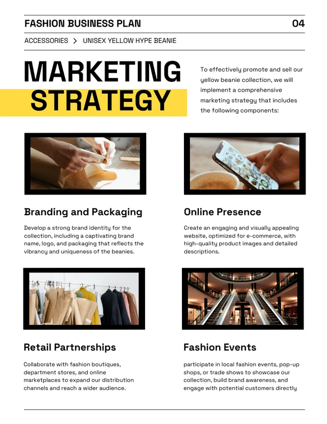 Black, Yellow and White Fashion Business Proposal - Page 5
