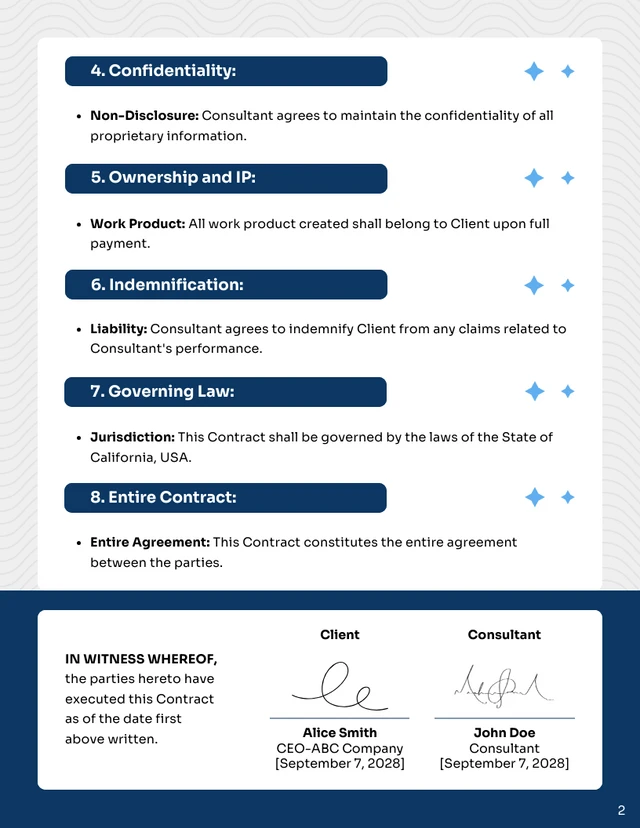 Consulting Contract Template - Página 2