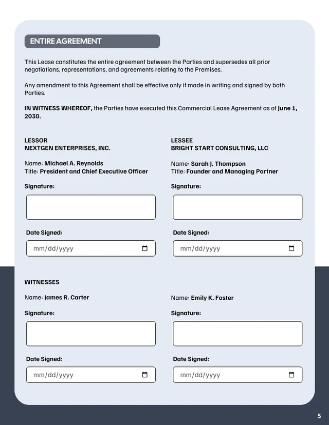 Lease Contract Template Free - Página 5