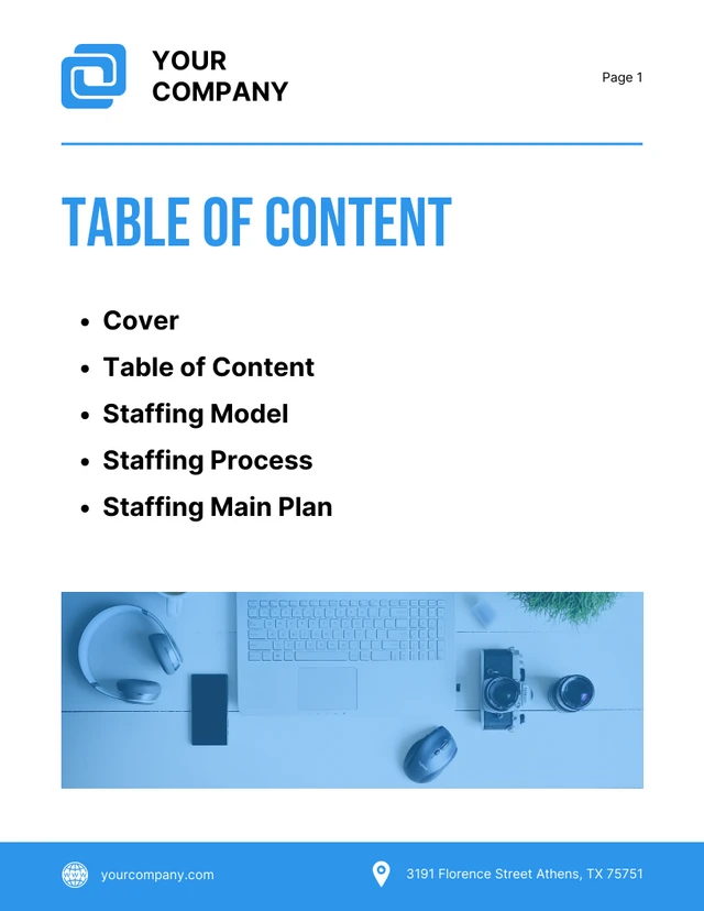White And Blue Minimalist Simple Professional Corporate Staffing Plans - Page 2