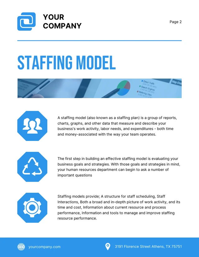 White And Blue Minimalist Simple Professional Corporate Staffing Plans - Page 3