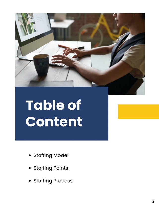 Blue Yellow And White Modern Clean Minimalist Company Staffing Plans - Page 2