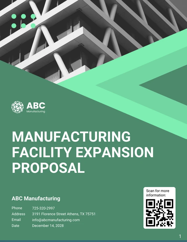 Manufacturing Facility Expansion Proposal - Page 1