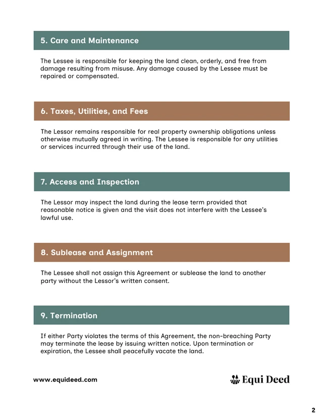 Simple Land Contract Template - Página 2