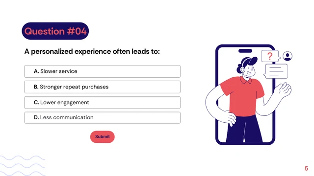 Customer Experience Training Quiz Presentation - Pagina 5